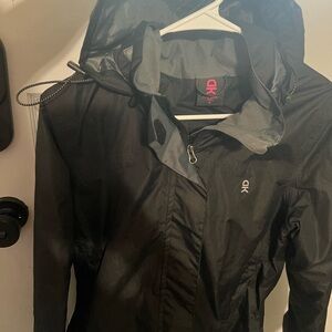 DK Women's Sleek Black Rain Jacket